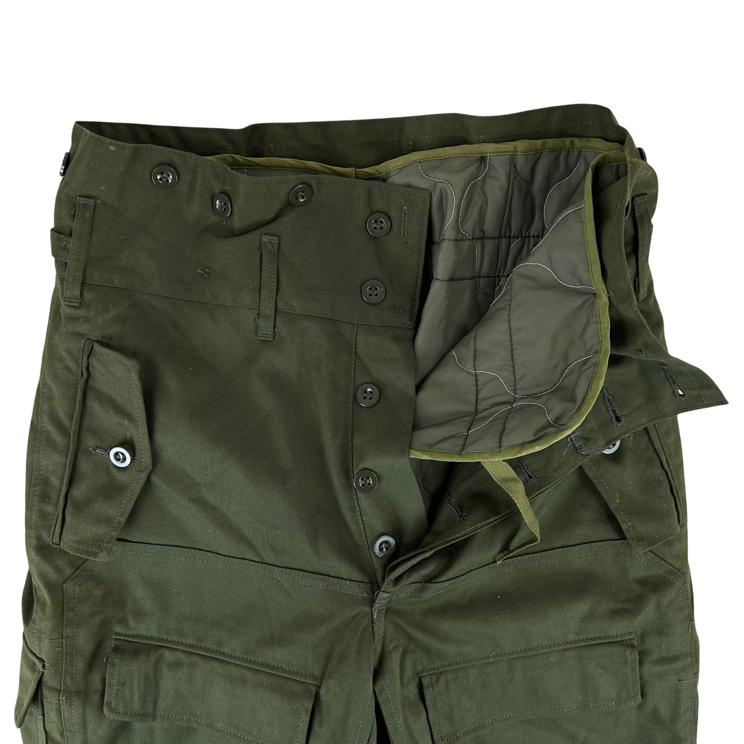 Czechoslovak Army M85 Olive Green Combat Trousers w/ Winter Liner - W33 L33