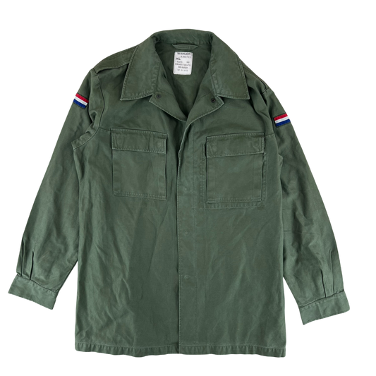 Dutch Army Field Shirt Jacket Green Long Sleeve - X Large