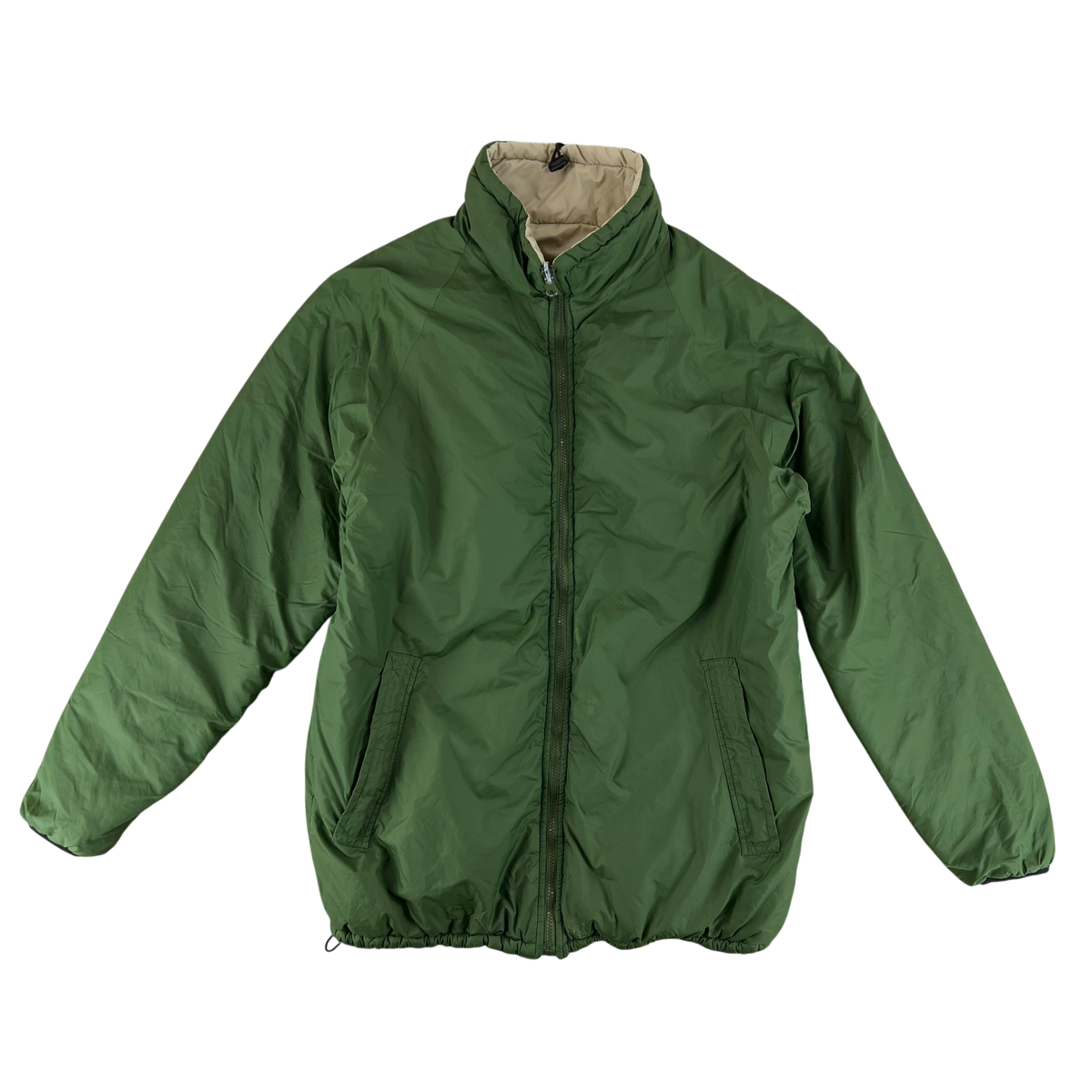 British Army Reversible Thermal Olive Green / Tan Quilted Jacket - Medium