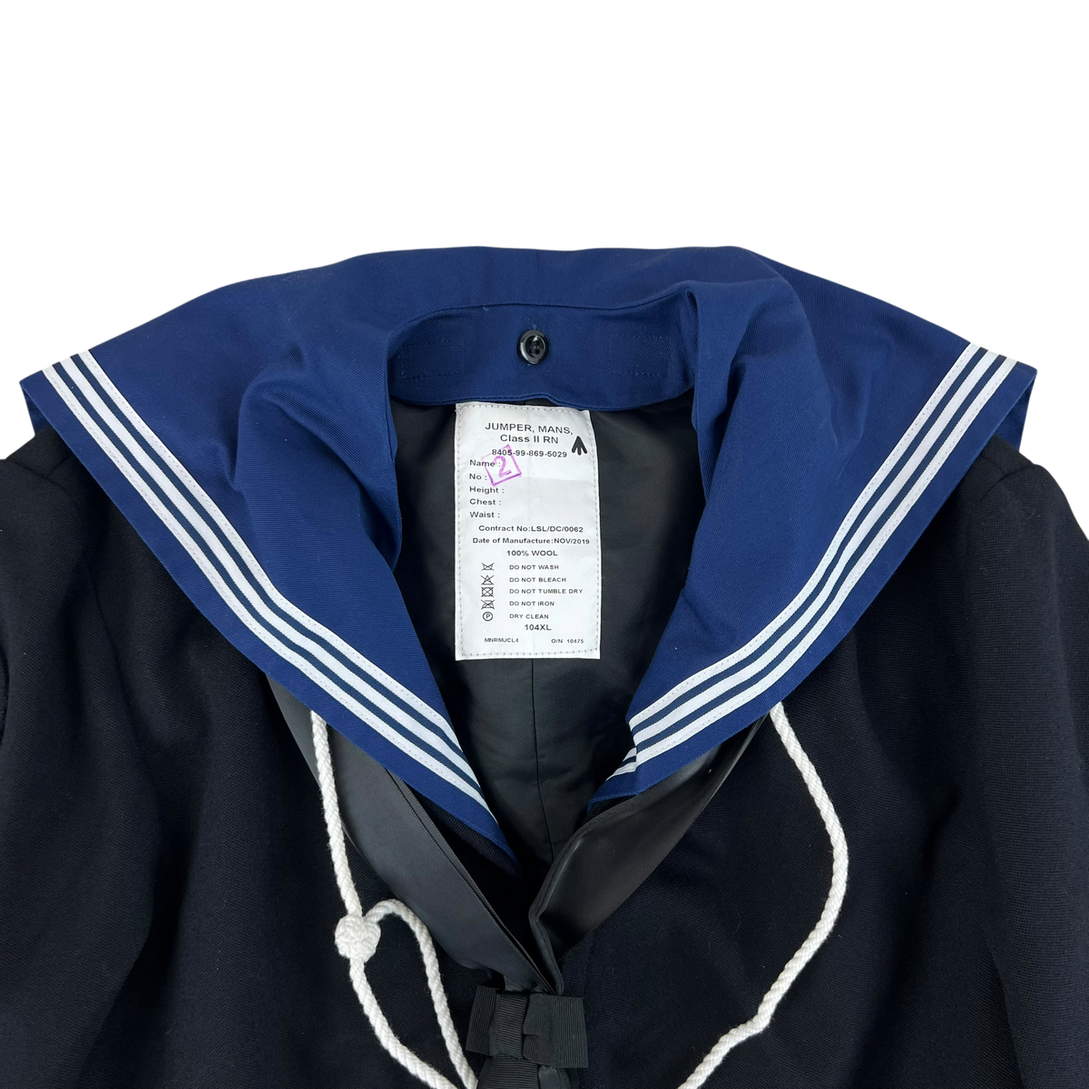 British Royal Navy Class II Jumper Sailor's Top - Medium