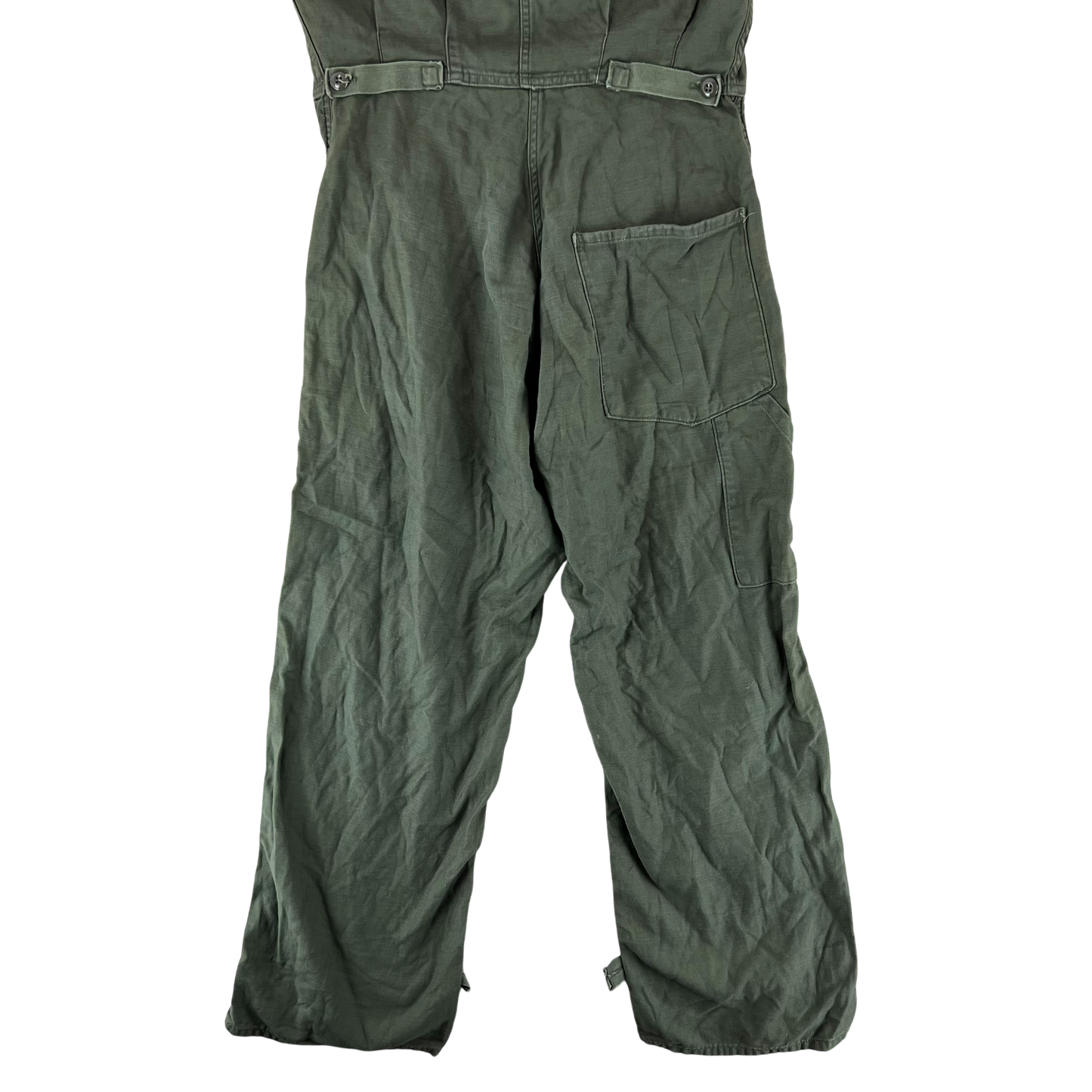 US Army Olive Green Sateen Coveralls - Medium