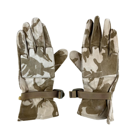 British Army Desert DPM Camouflage Warm Weather Leather Gloves - X Large SIZE 10