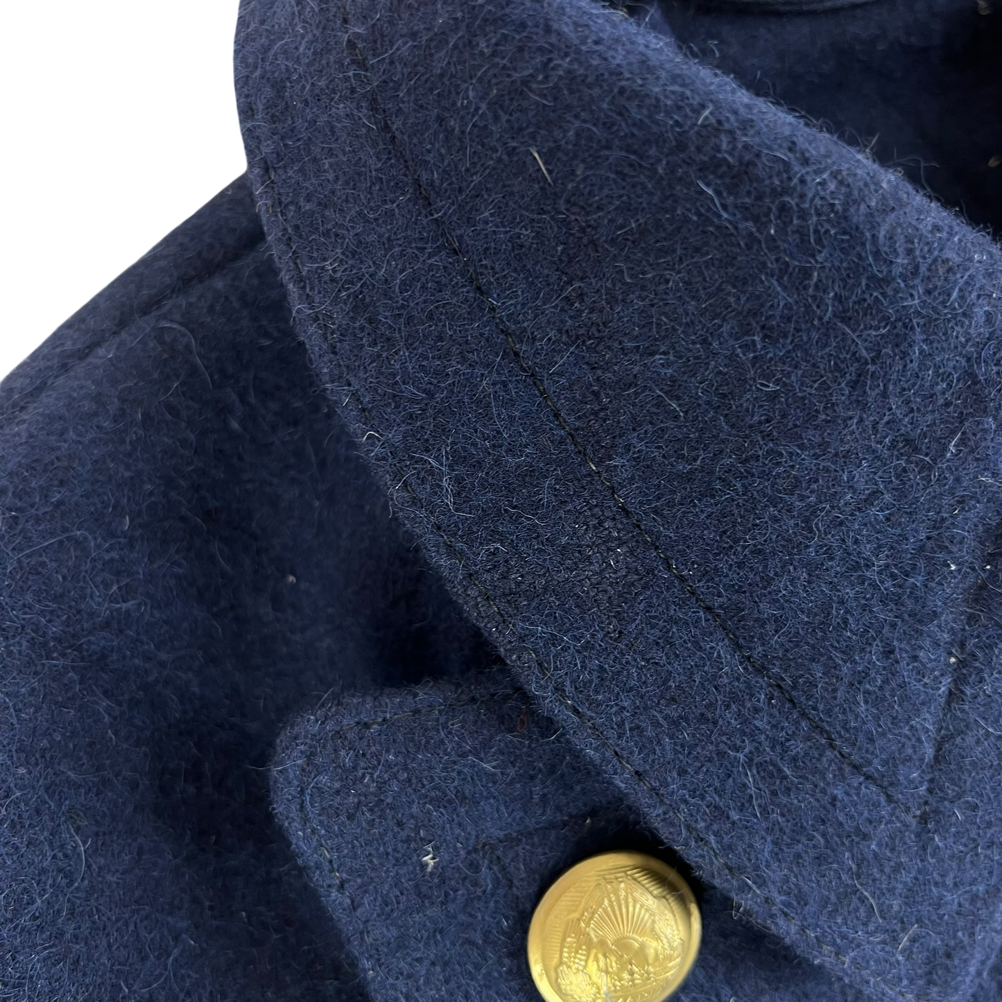 Romanian People's Navy 80s Blue Wool Greatcoat - Medium