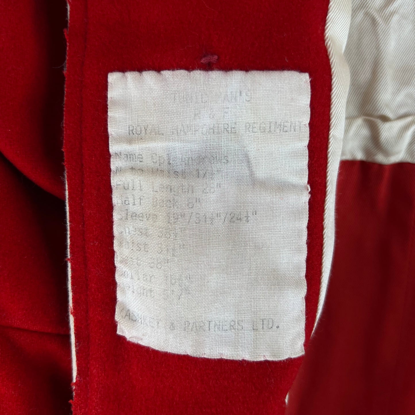 British Army Royal Hampshire Drummers' Tunic - Medium