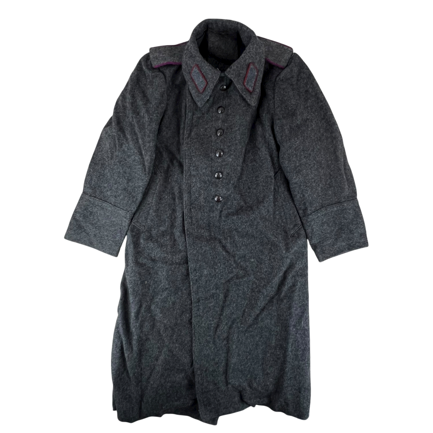 Bulgarian People's Army 50s Grey Wool Greatcoat - Medium