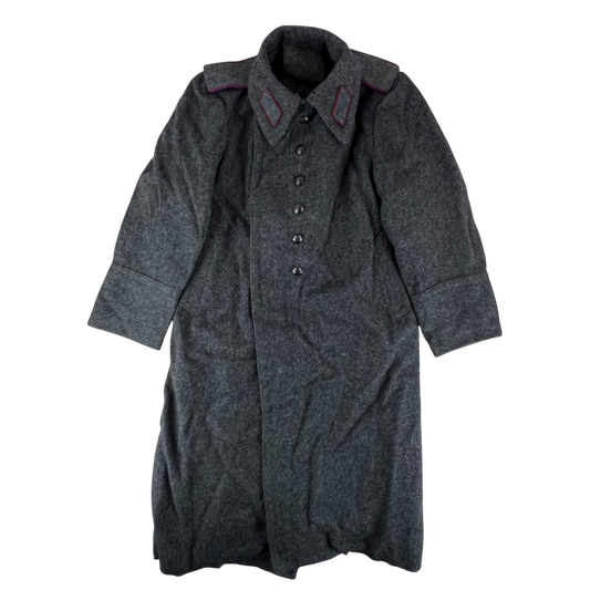 Bulgarian People's Army 50s Grey Wool Greatcoat - Medium