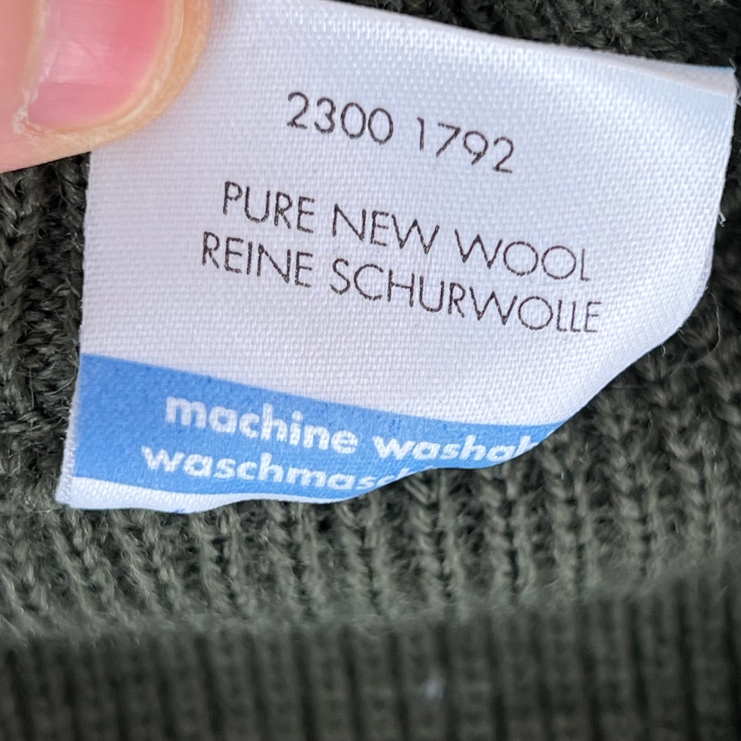 Dutch Army Olive Green Wool Sweater Jumper - Medium