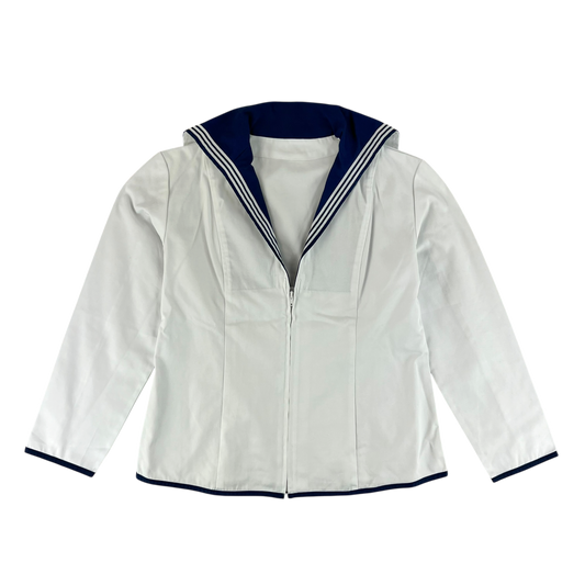British Royal Navy Women's Class II White Jumper Sailor's Top - Large 170/108
