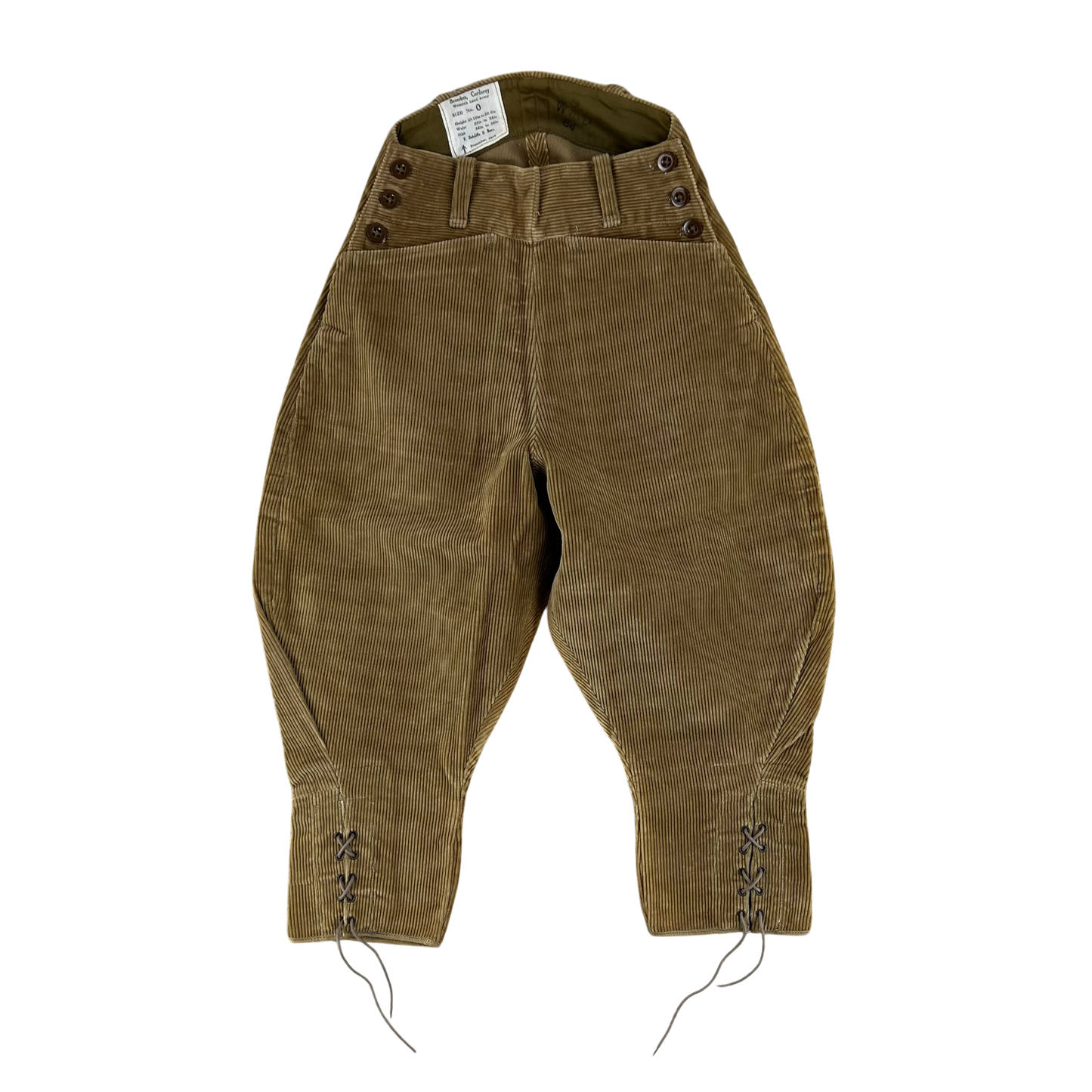 British Army WW2 Women's Land Army Corduroy Breeches - W26 SIZE 0