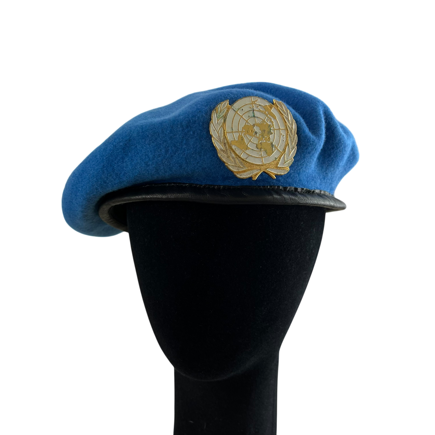 British Army Beret UN Blue w/ Badge - Medium 58cm