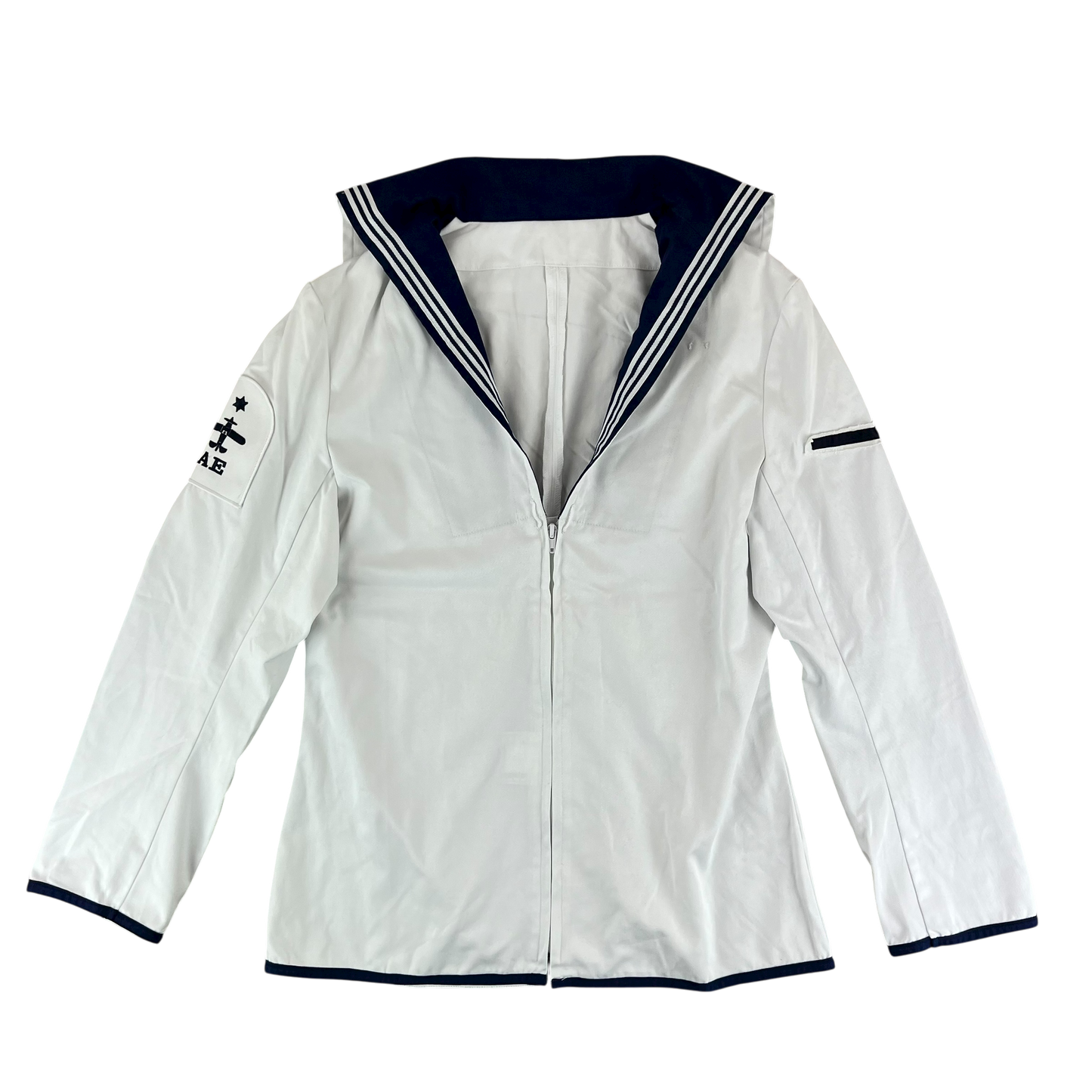 British Royal Navy Class II White Jumper Sailor's Top - Medium 176/100