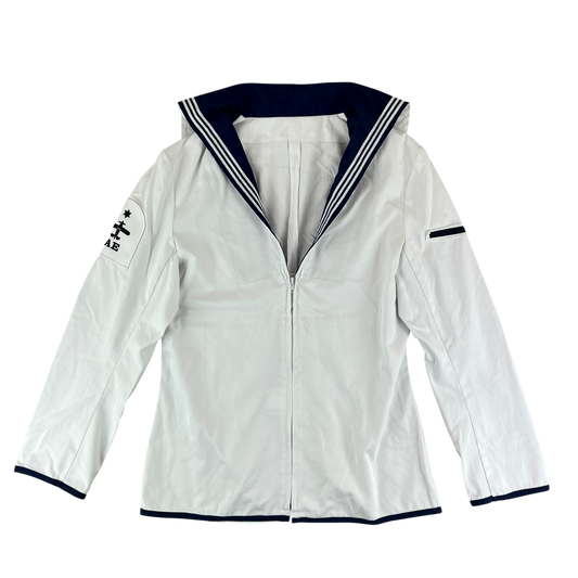 British Royal Navy Class II White Jumper Sailor's Top - Medium 176/100