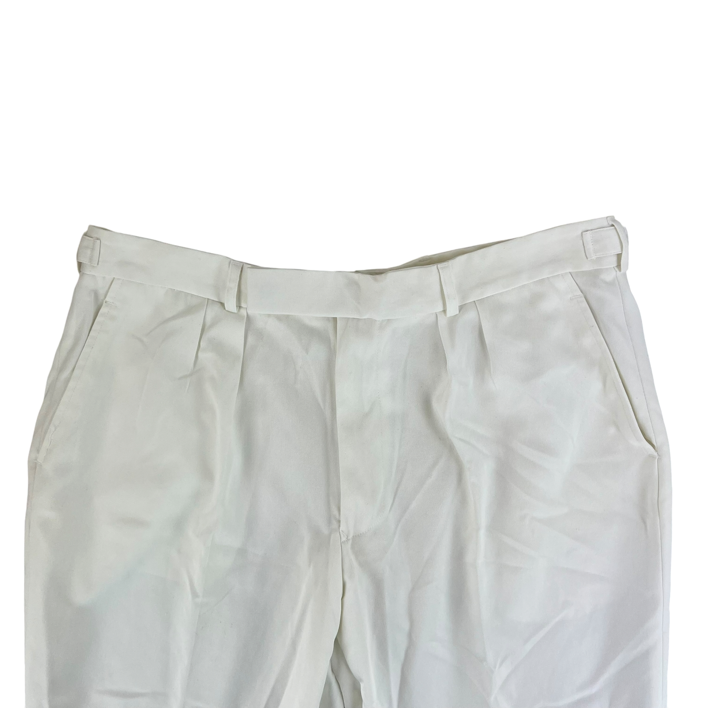 British Royal Navy Officers & Class I White Dress Trousers - W38 L30.5