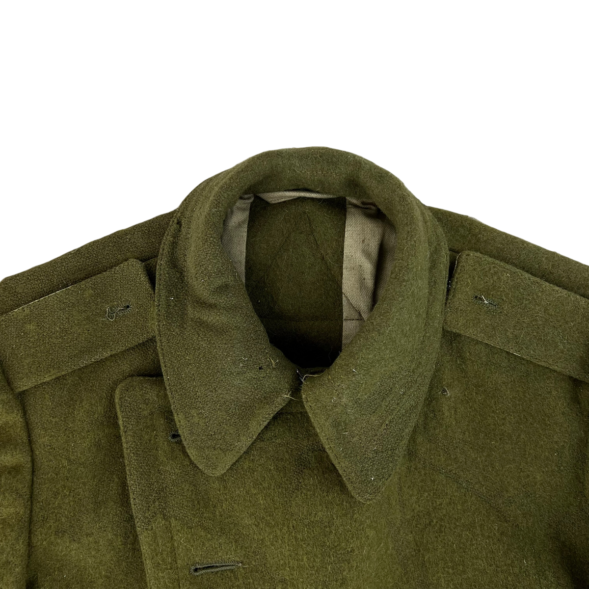 Romanian People's Army 80s Khaki Wool Greatcoat - Small
