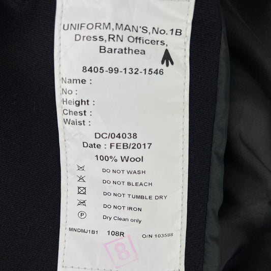 British Royal Navy Officer's No 1B Dress Jacket - Medium