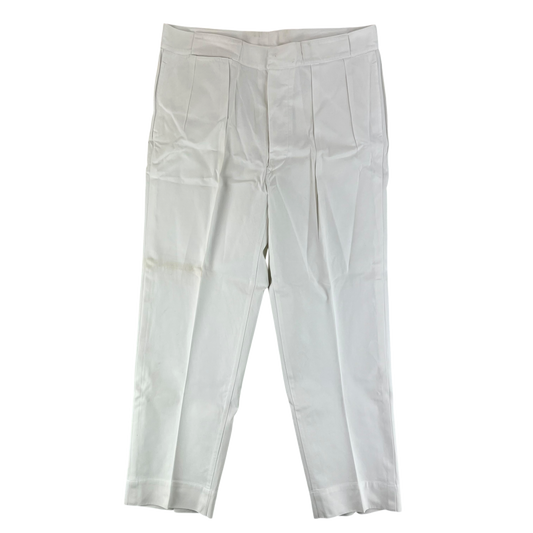 British Merchant Navy 50s Tropical White Trousers - W38 L31