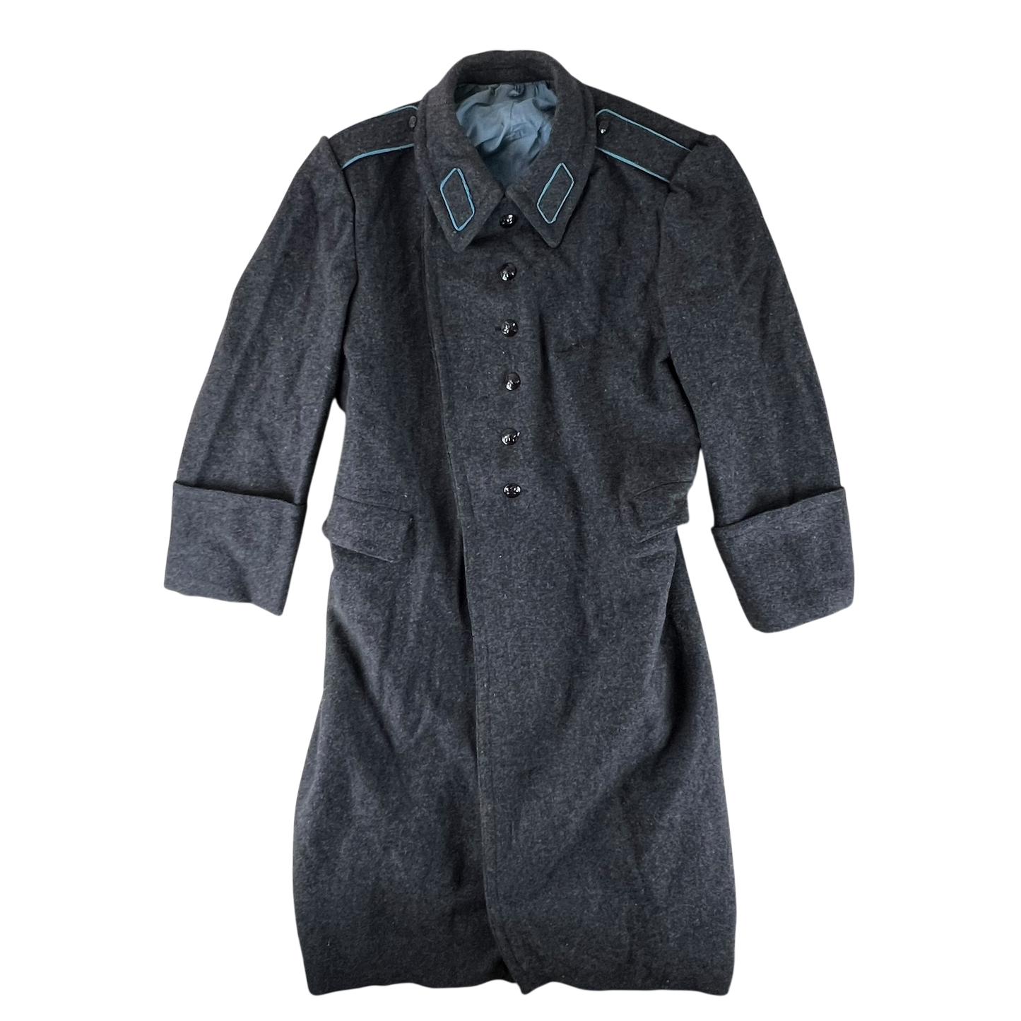 Bulgarian People's Army 70s Grey Wool Greatcoat - Large