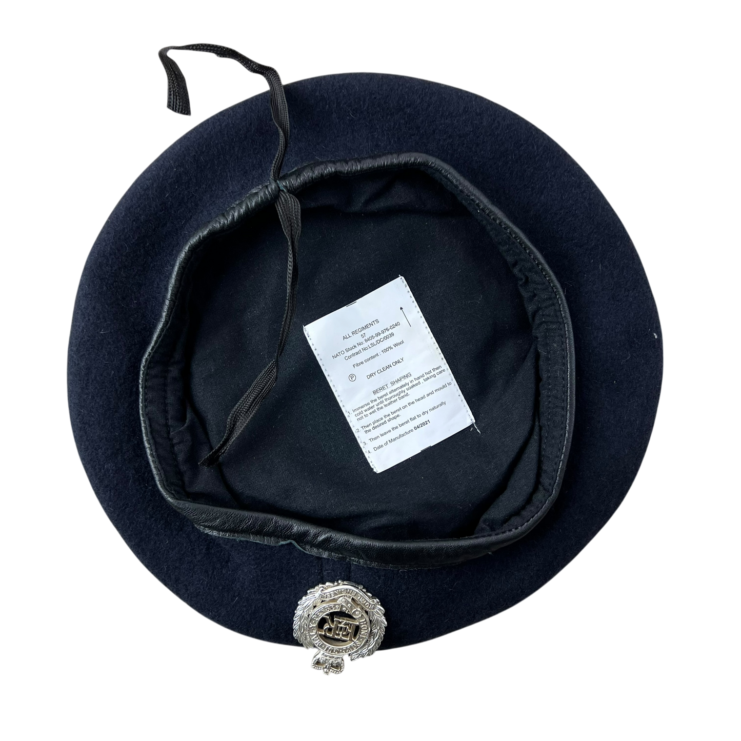 British Army Beret w/ Badge - Royal Engineers - Medium 57cm