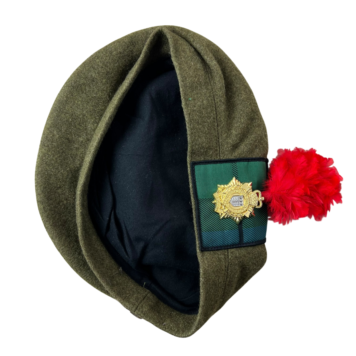 British Army Tam o Shanter w/ Badge & Plume - Royal Logistic Corps - Medium