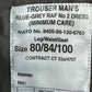British RAF 72 Pattern Blue-Grey Dress Trousers - W33 L30