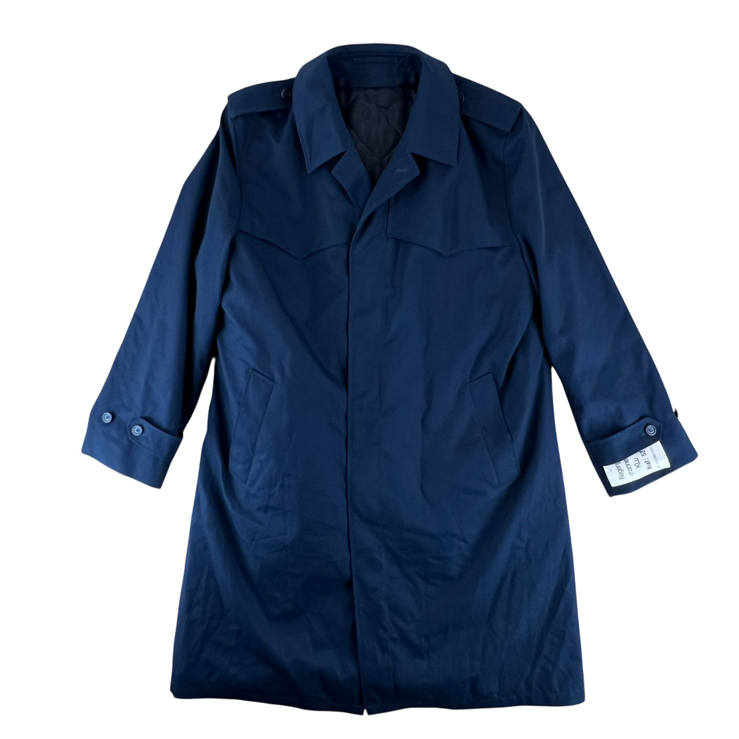 Dutch Navy Blue Mac Trench Coat w/ Thermal Liner - Large