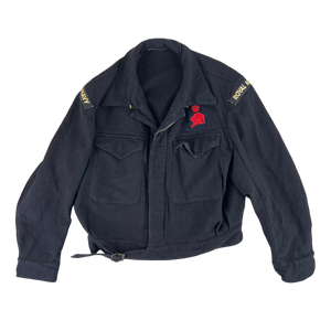 British Royal Navy 60s Ike Battledress WD RAR Blouse Jacket - Large