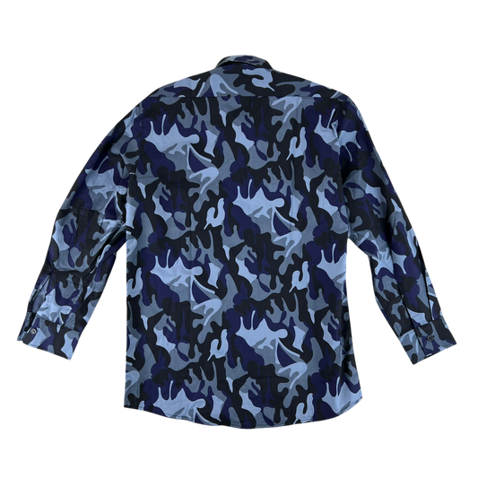 Romanian Army / Police M1990 Blue Leaf Camouflage Long Sleeve Shirt - Large