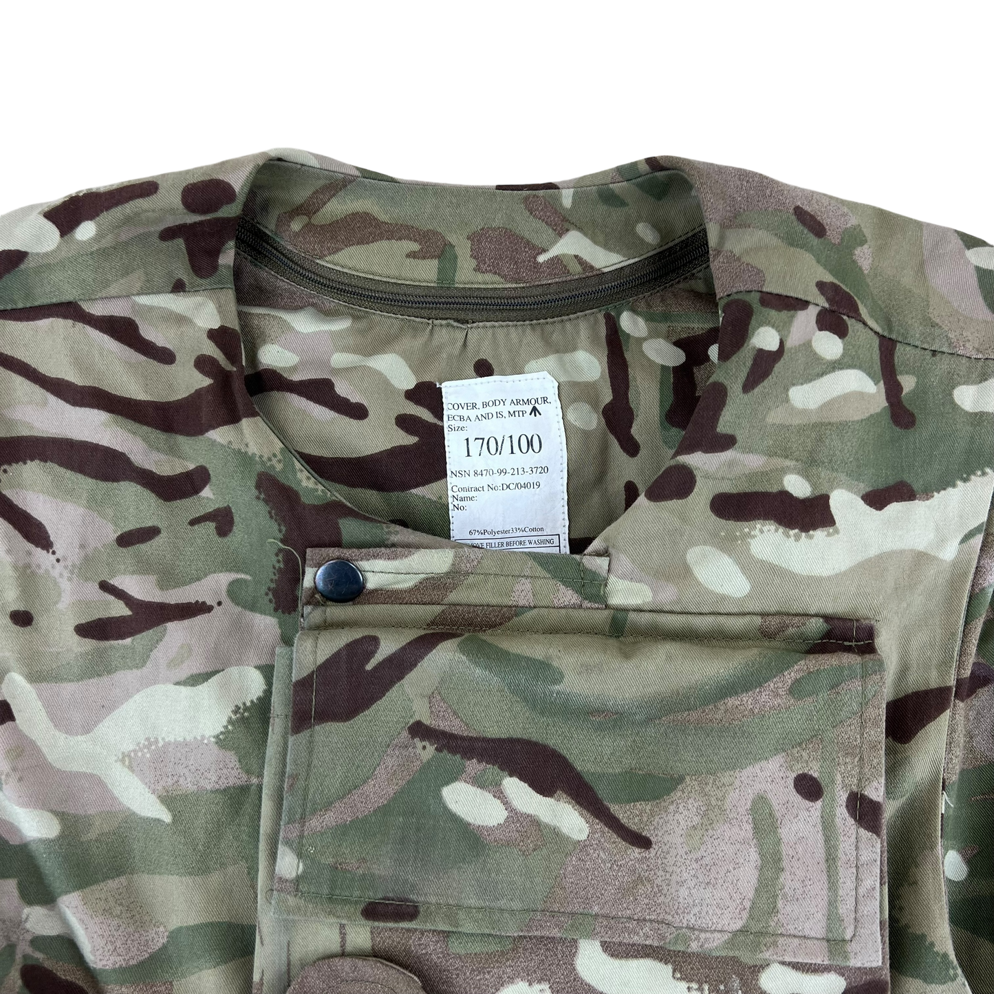 British Army MTP Camouflage Body Armour Cover Vest - 170/100