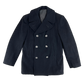 US Navy 80s Black Wool Peacoat - Medium 36S