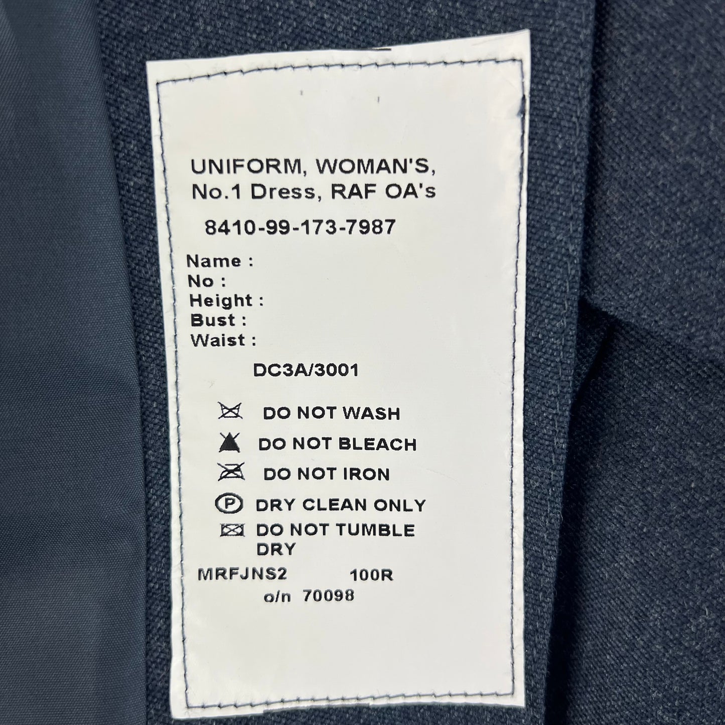 British Royal Air Force No. 1 Dress Jacket - WRAF Officers & WOs - Medium