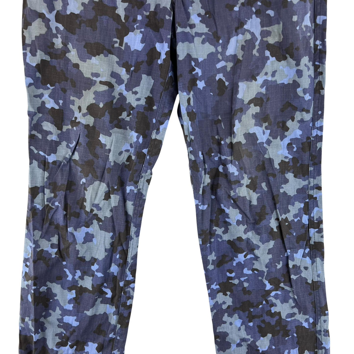 Romanian Navy M2017 Blue Camouflage Ripstop Trousers - W30 L31.5