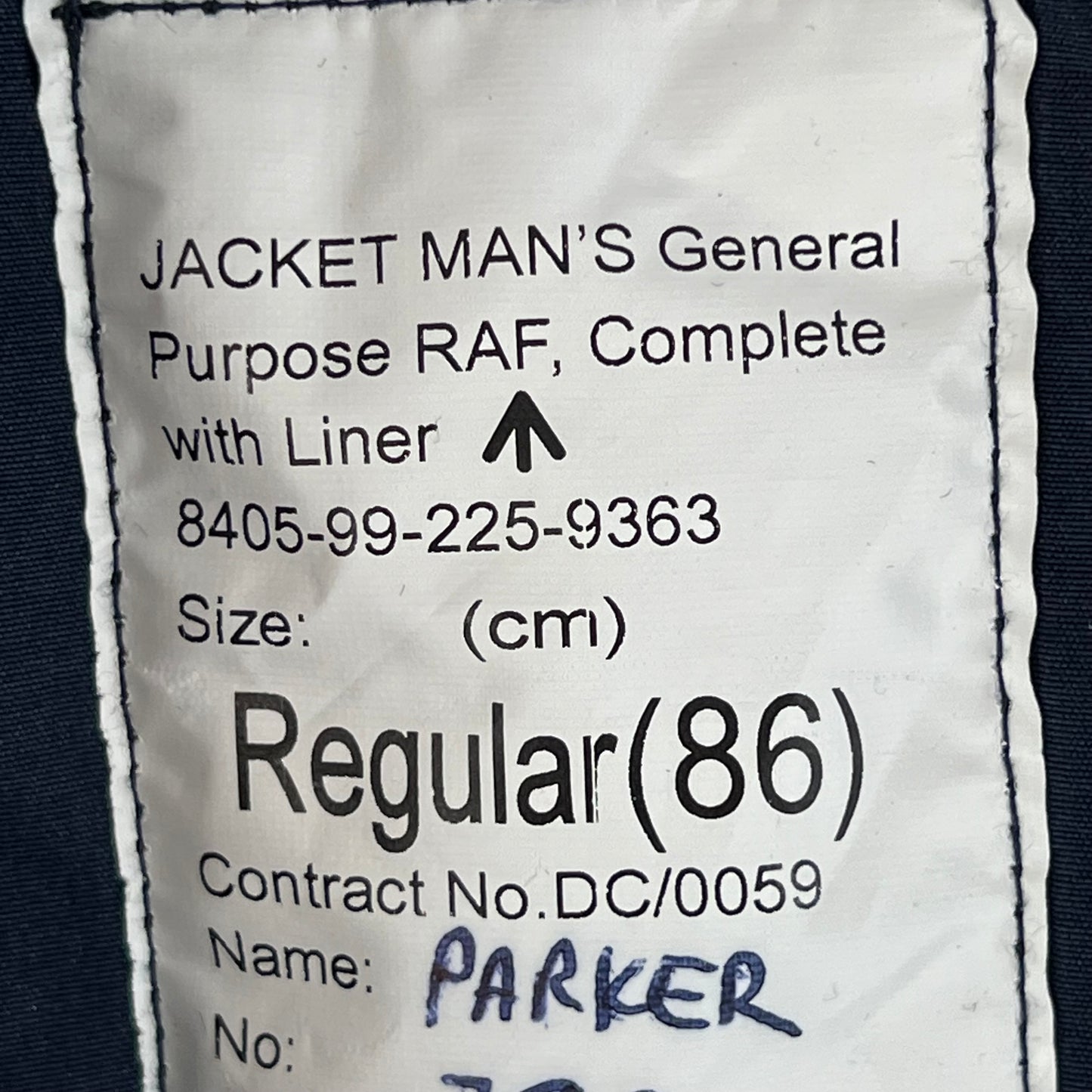 British RAF GP Bomber Jacket w/ Thermal Liner - Small 86R
