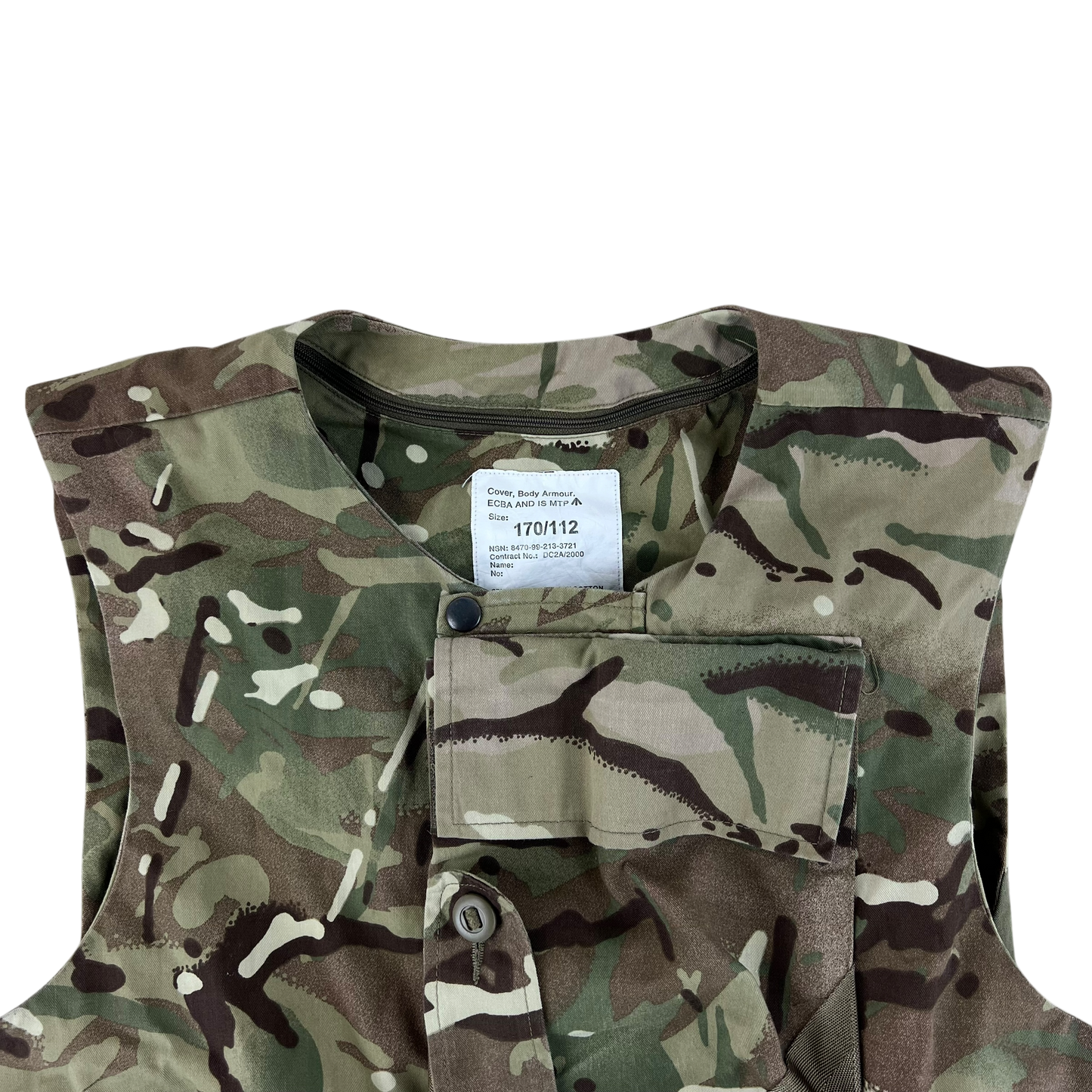 British Army MTP Camouflage Body Armour Cover Vest - Large 170/112