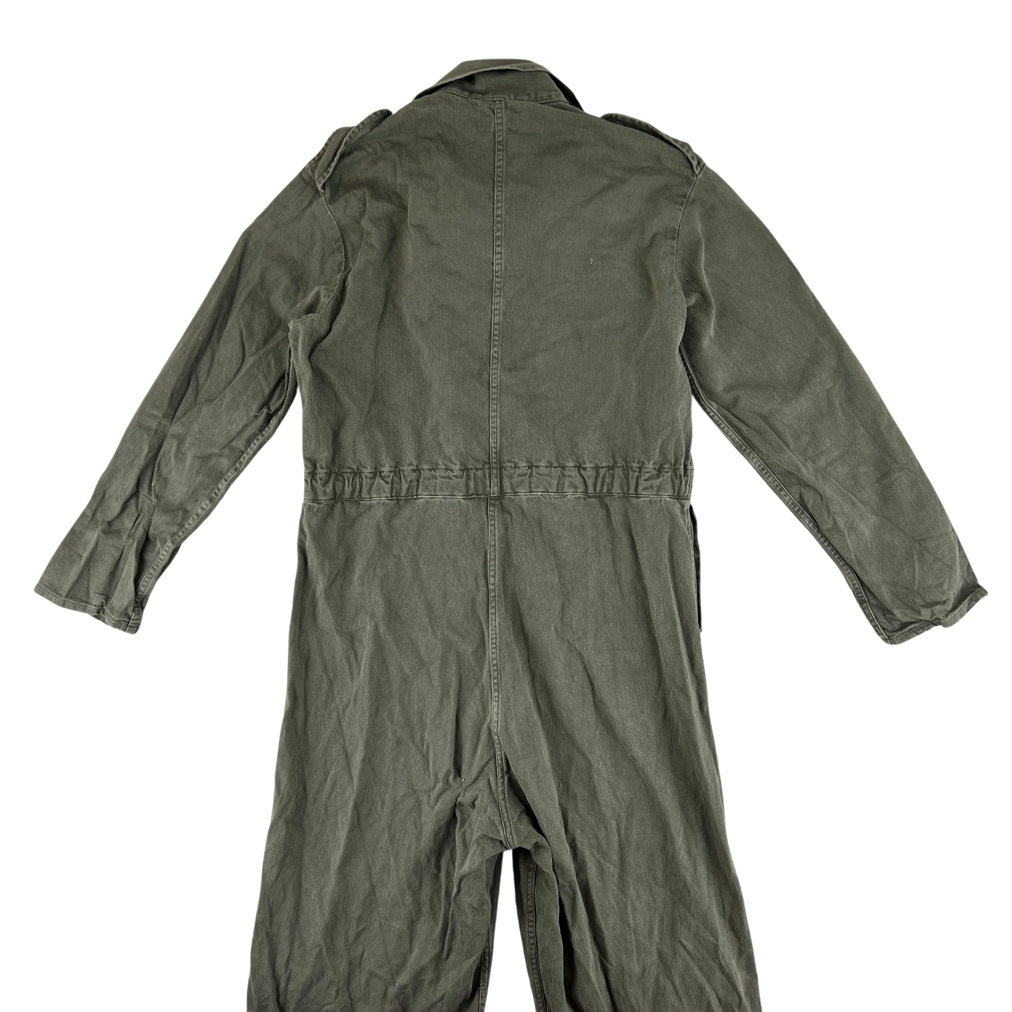Dutch Army 70s Olive Drab Cotton Coveralls - Medium