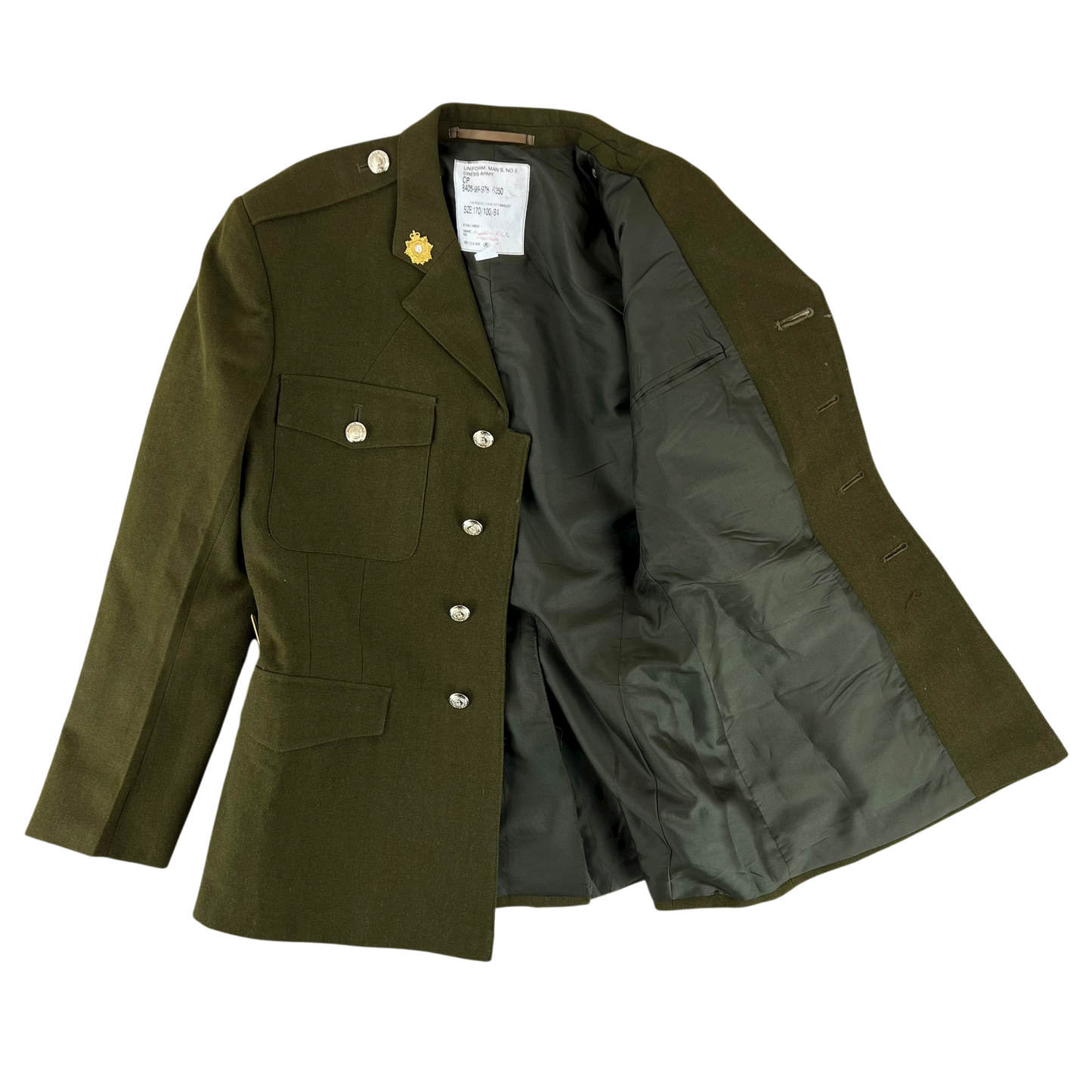 British Army 1980 Pattern No. 2 Olive Green Dress Jacket - RLC - Medium 170/100