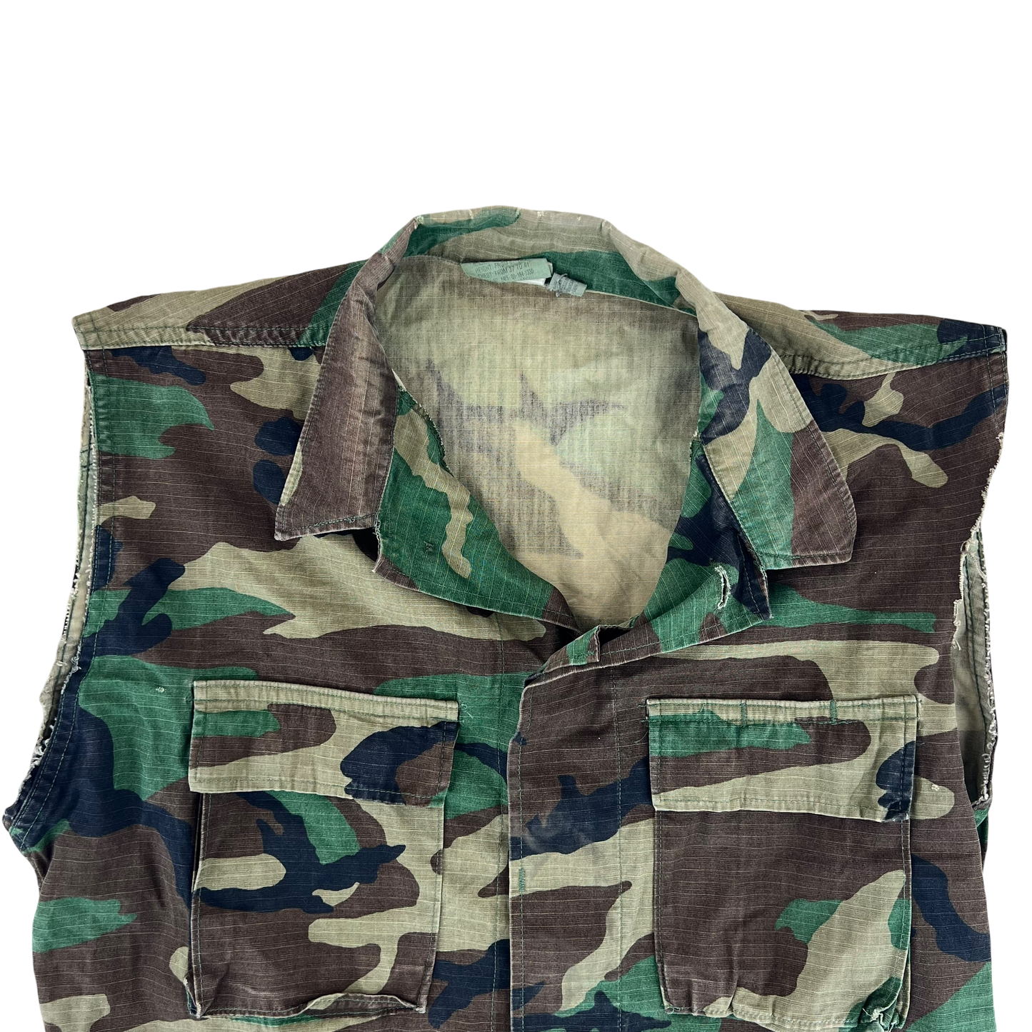 US Army M81 Woodland Camouflage BDU Combat Jacket Vest - Large