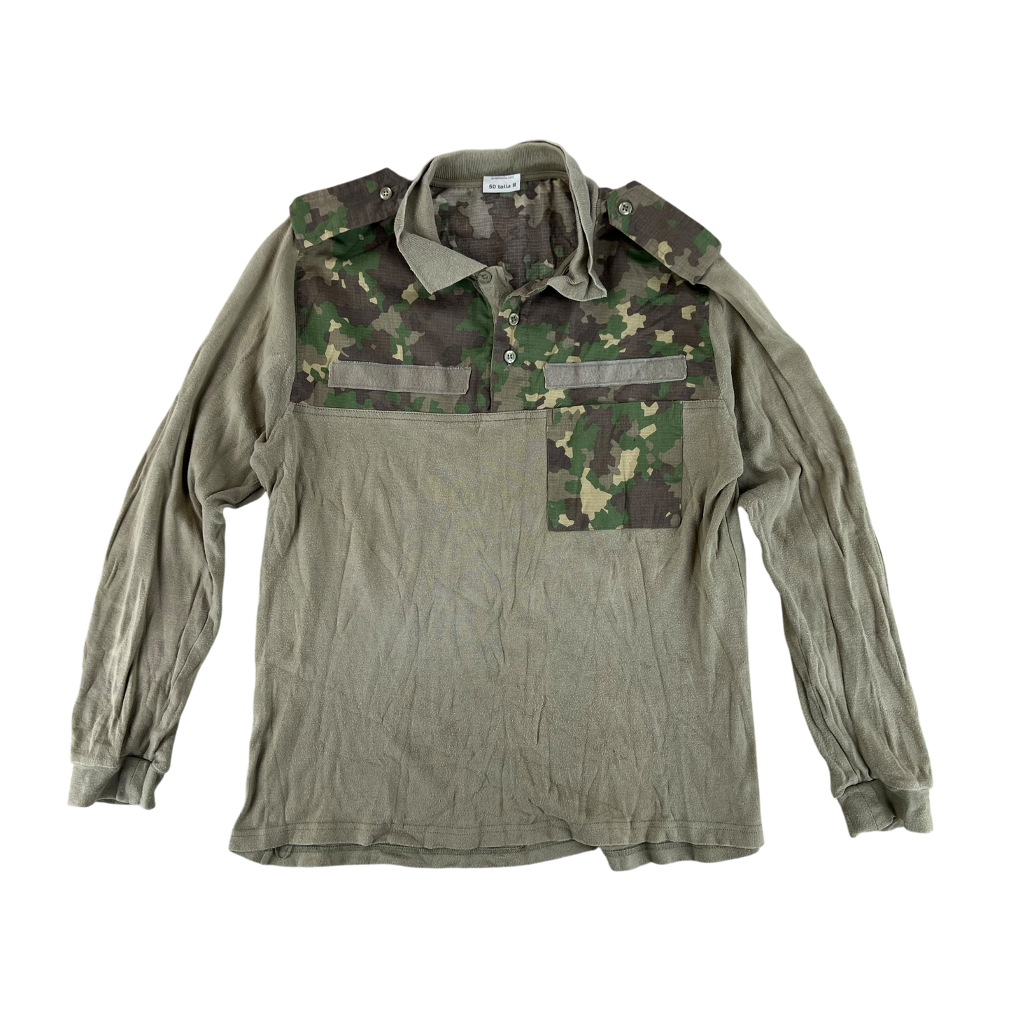 Romanian Army M2017 Woodland Camouflage Polo Top - Medium