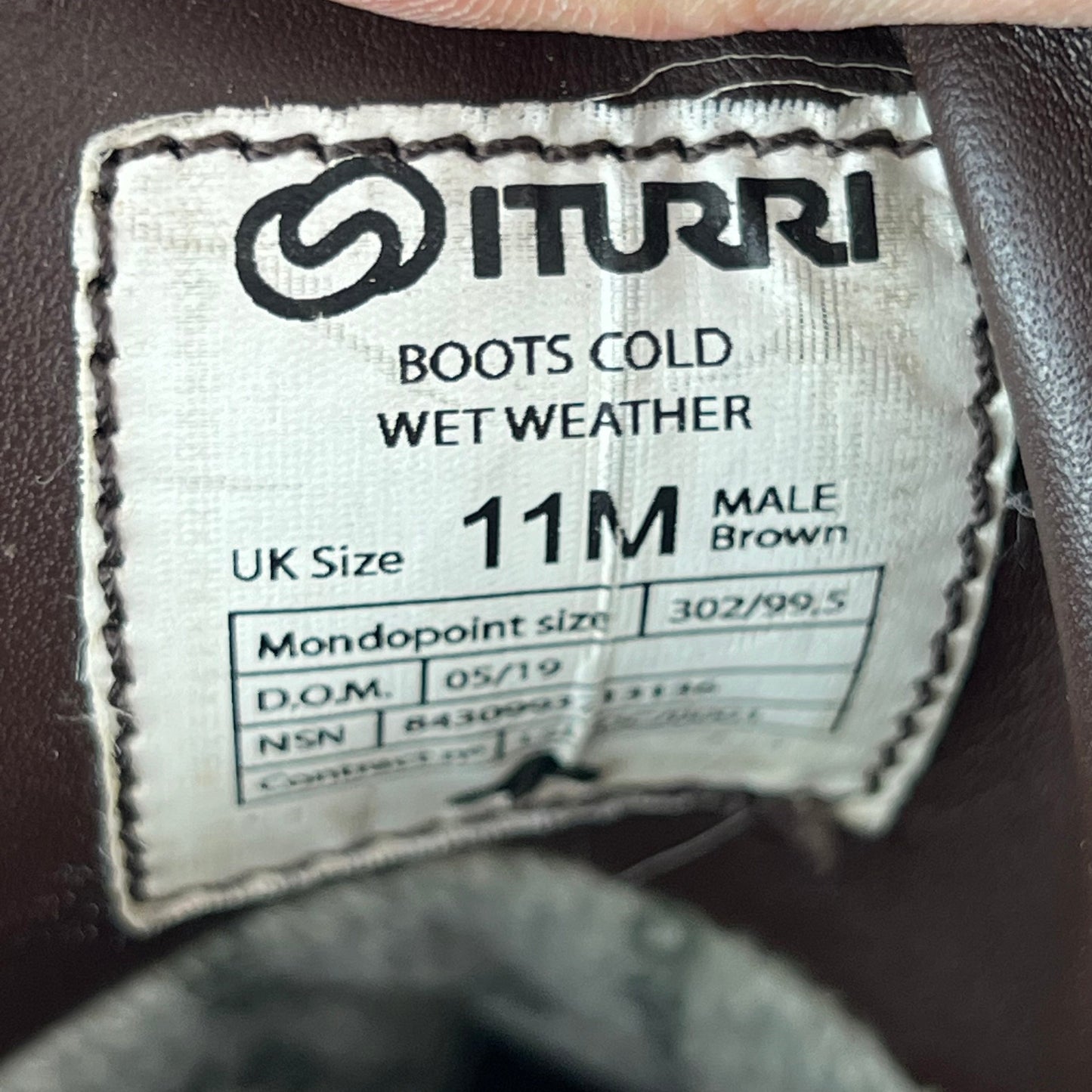British Army Iturri Brown Cold Wet Weather Combat Boots - Size 11M