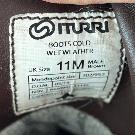 British Army Iturri Brown Cold Wet Weather Combat Boots - Size 11M