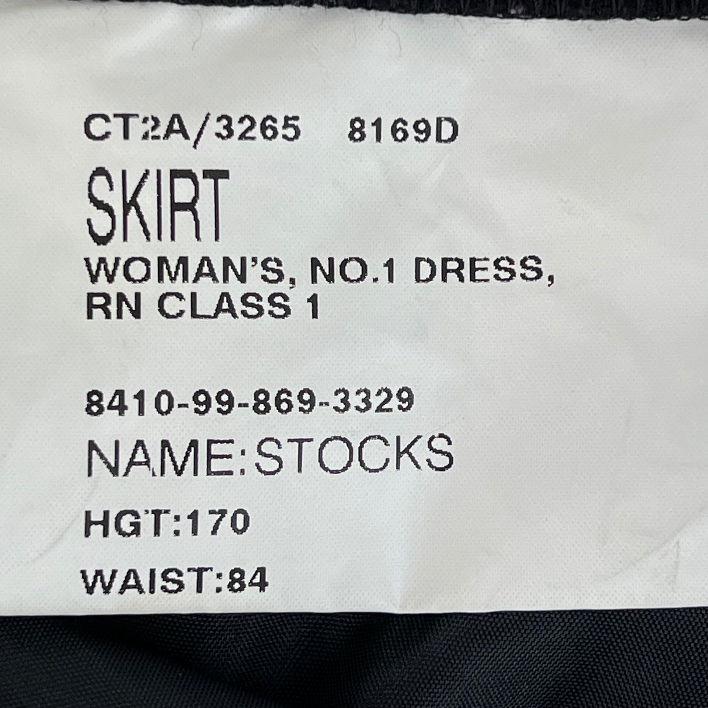 British Royal Navy Women's No. 1 Class 1 Dress Black Skirt - W32 L26