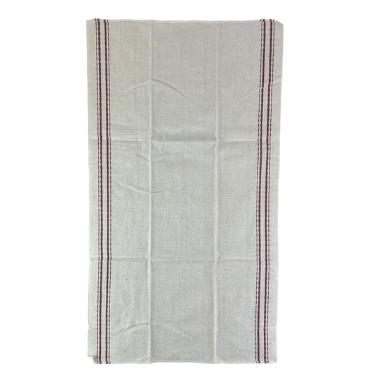Finnish Army WW2 Cream w/ Red Stipe Tea Towel