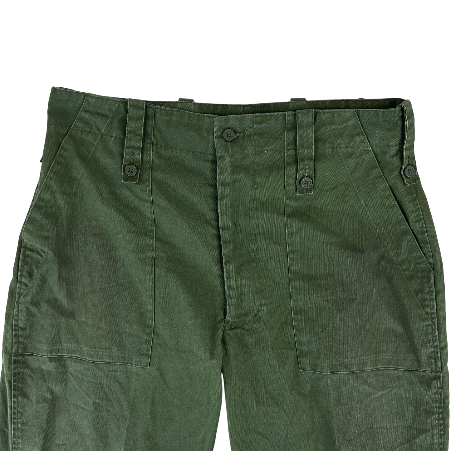 British Army Olive Green Fatigue Work Trousers - W35 L31