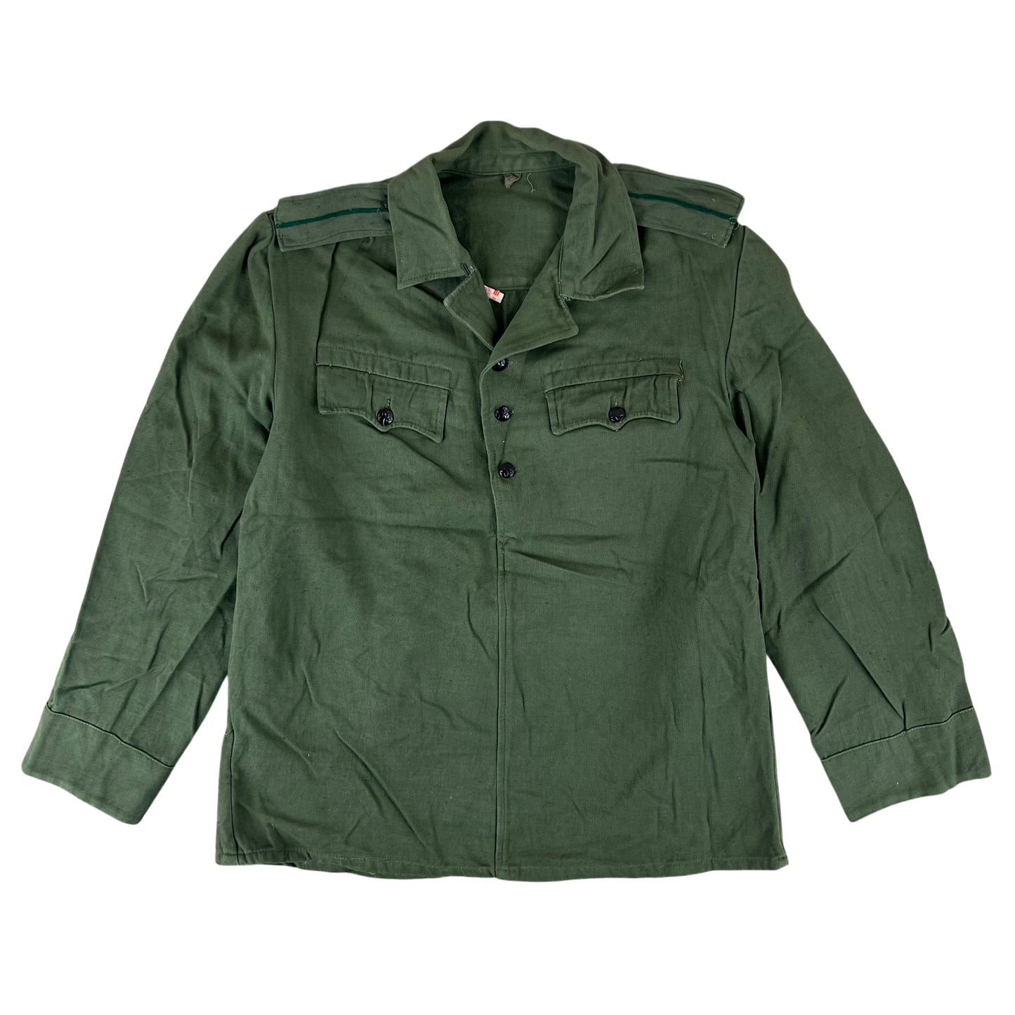 Bulgarian People's Army Officer's Olive Green Cossack Shirt - Large