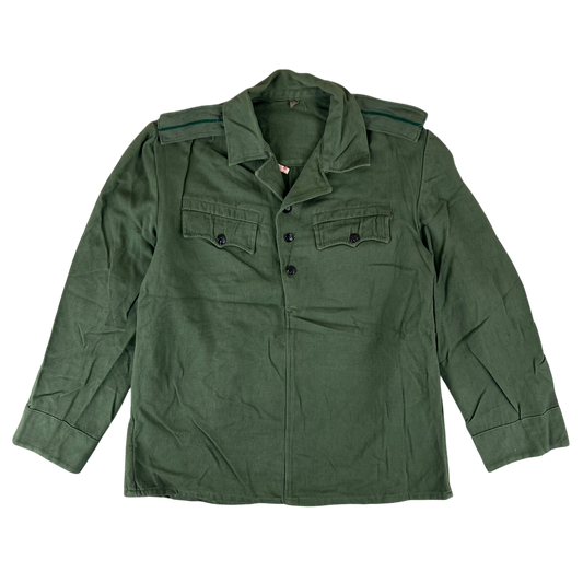 Bulgarian People's Army Officer's Olive Green Cossack Shirt - Large