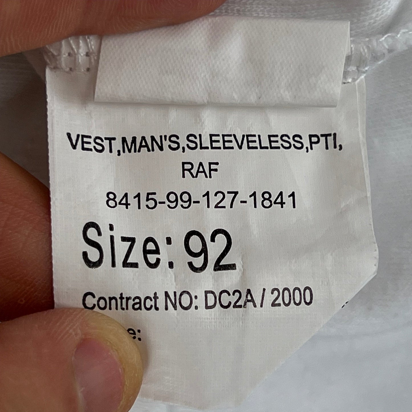 British RAF PTI Vest - Medium 92cm