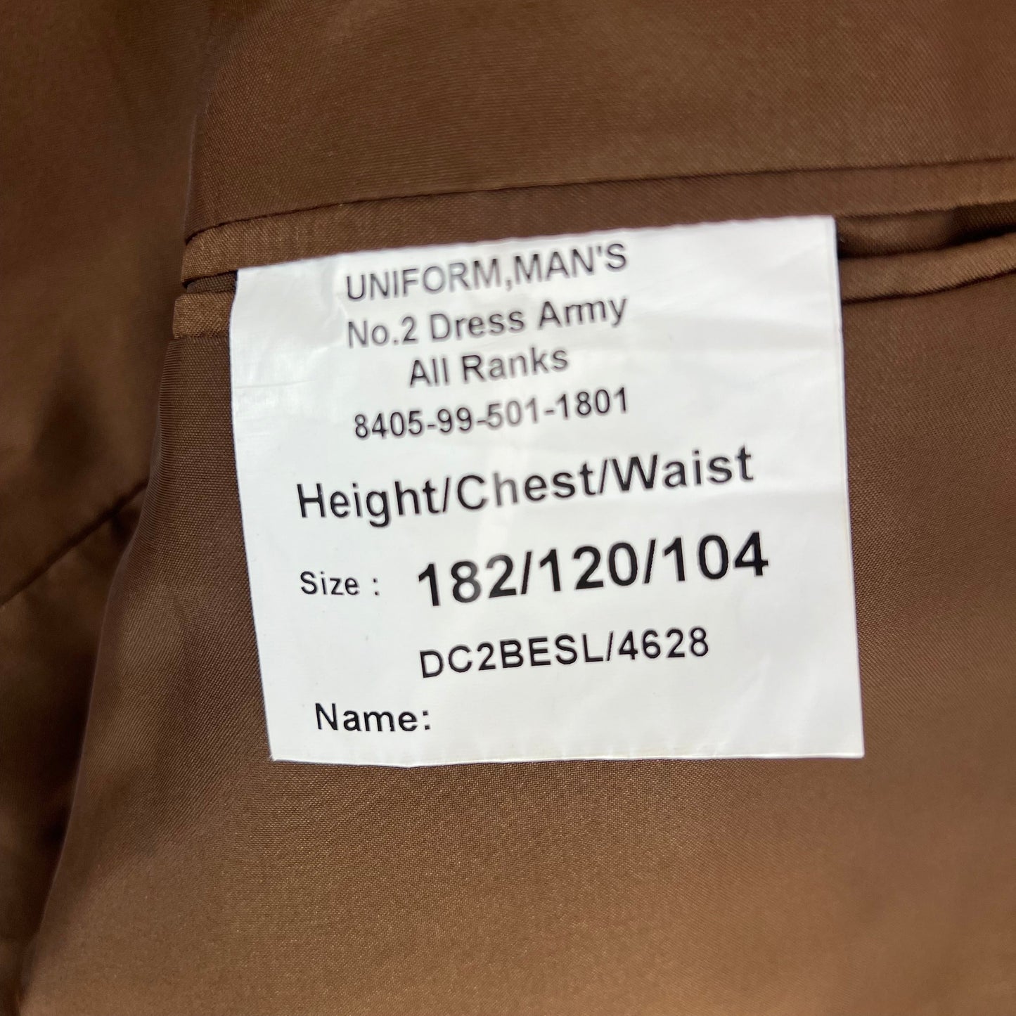 British Army No.2 FAD Dress Jacket - Medical Corps - X Large 182/120
