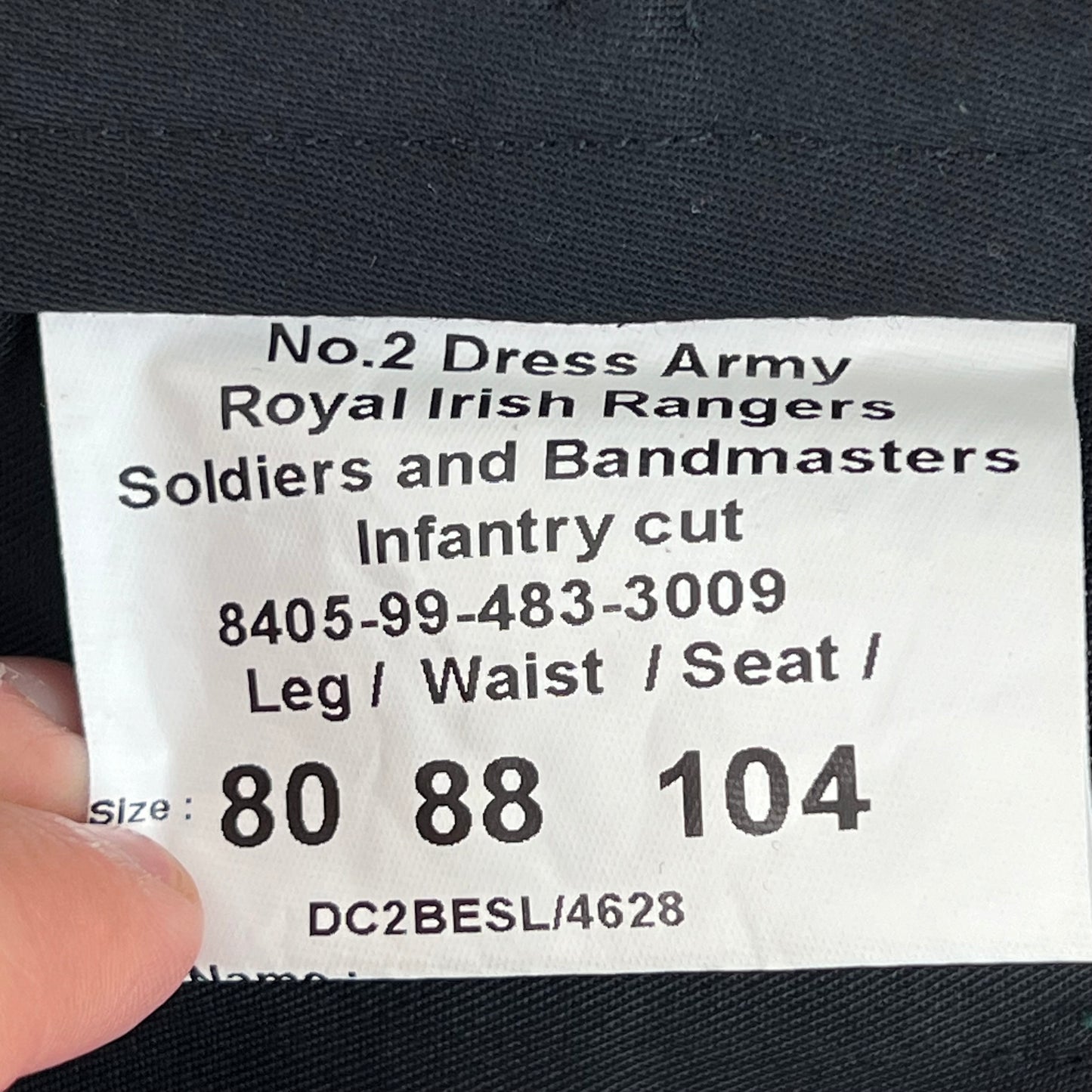 British Army Royal Irish Rangers No. 2 Dress Trousers - W34 L31