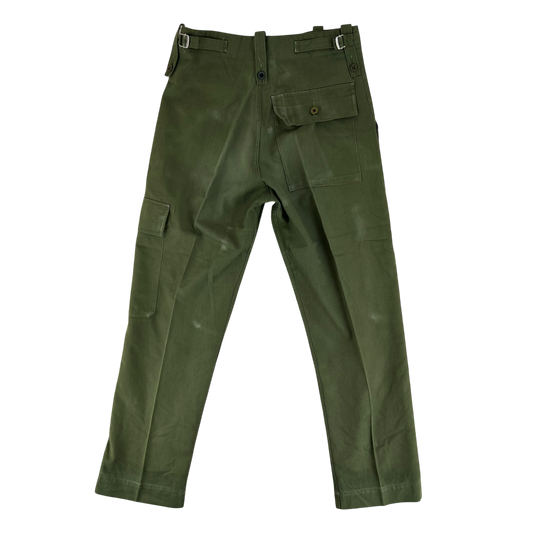 British Army Olive Green Fatigue Work Trousers - W30 L28.5