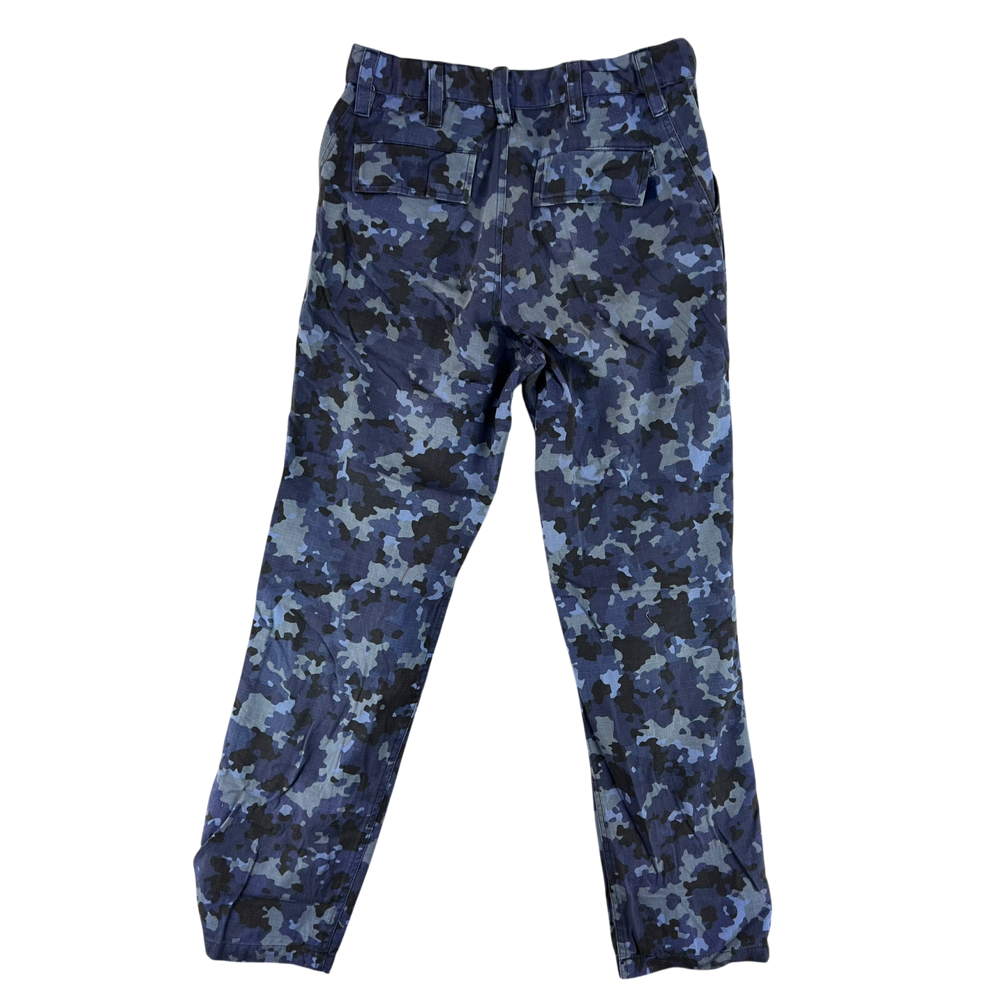 Romanian Navy M2017 Blue Camouflage Ripstop Trousers - W32 L31
