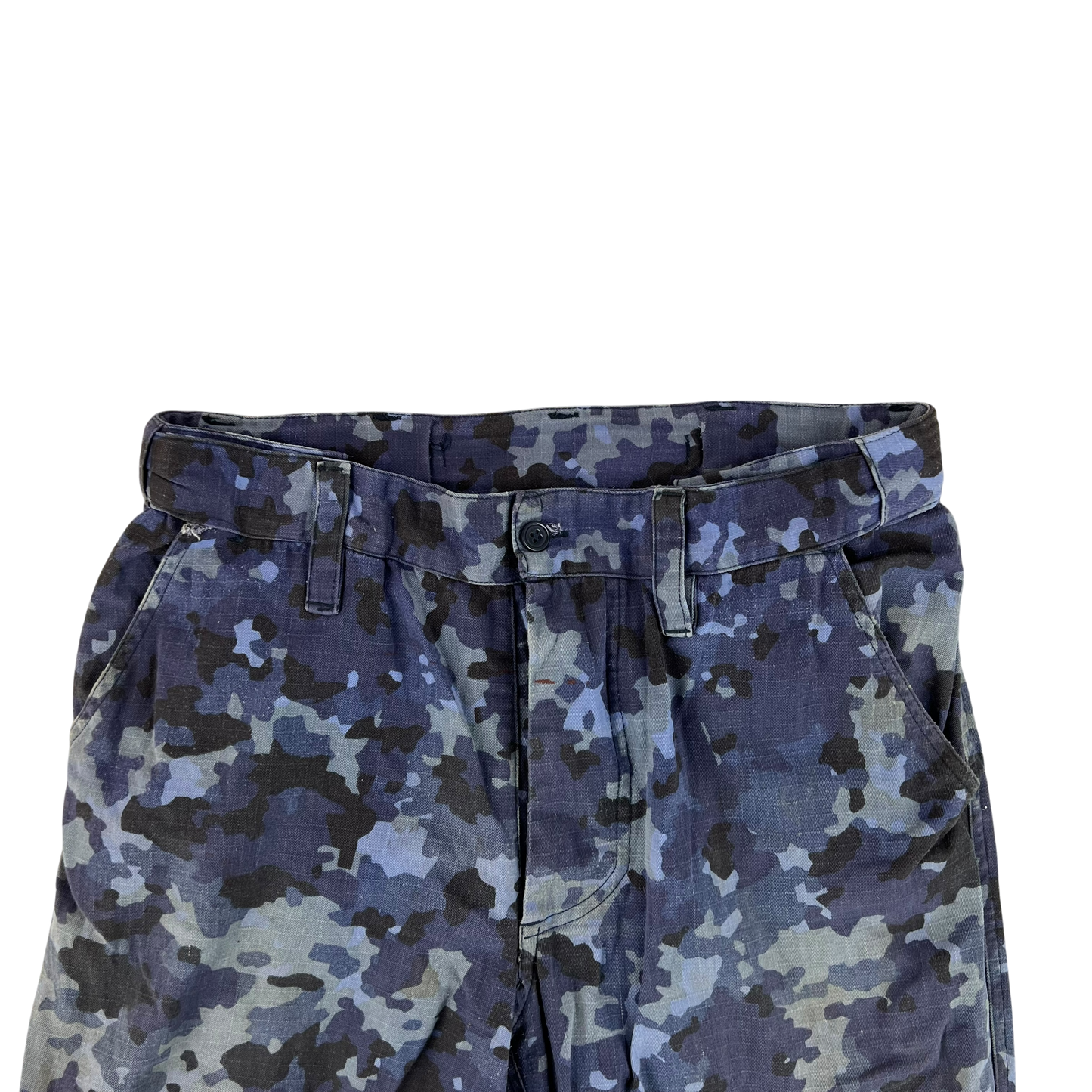 Romanian Navy M2017 Blue Camouflage Ripstop Trousers - W32 L29.5